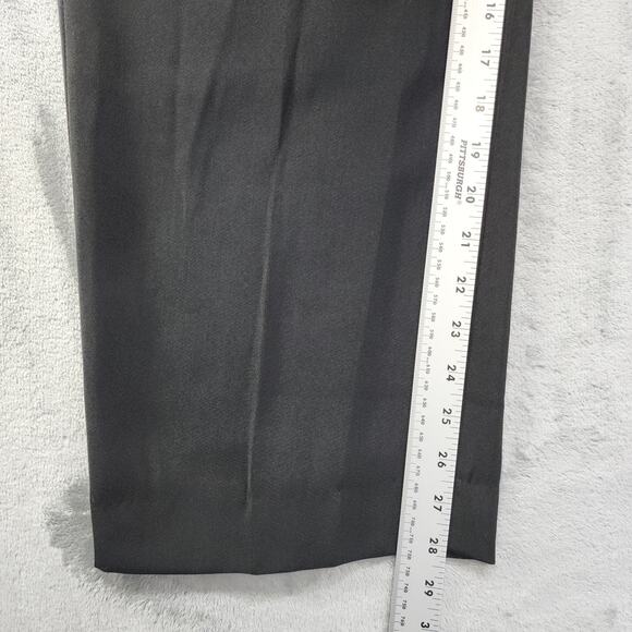 Vittorio St. Angelo Dress Pants Mens 34S SHORT Black Pleated Polyester Office - Picture 7 of 9